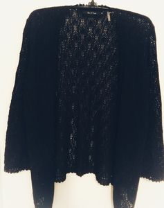 Nic & Zoe, Sz. M, Black Lace Cardigan, Like New